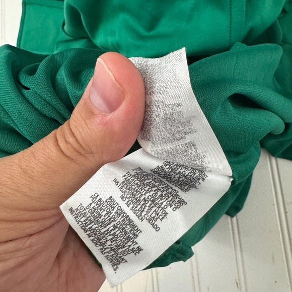 NEW Xscape Womens Petites One Shoulder Long Evening Dress Green 8P - Picture 9 of 10